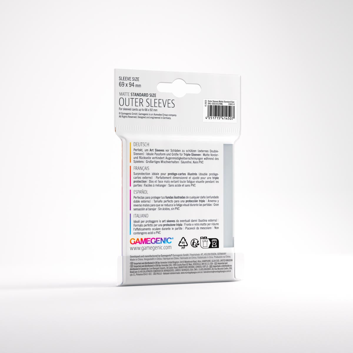 Gamegenic - Standard Size Outer Sleeves