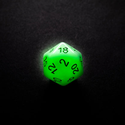 RPG Dice Set - Glow Series Toxic Stones