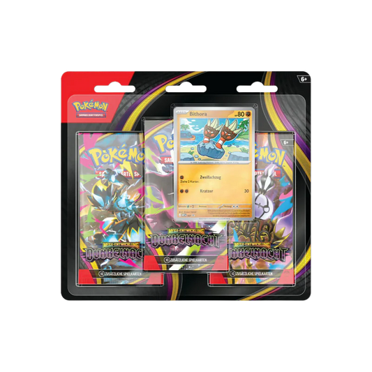 Pokemon - Dunkelnacht - Mega Evolution - ME05 – 3-Pack Blister - Deutsch