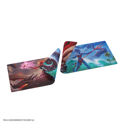 Gamegenic - Magic: The Gathering  Reality Fracture Double-sided Playmat - Kiora of Salt and Sand/Kiora of Fire and Ashes